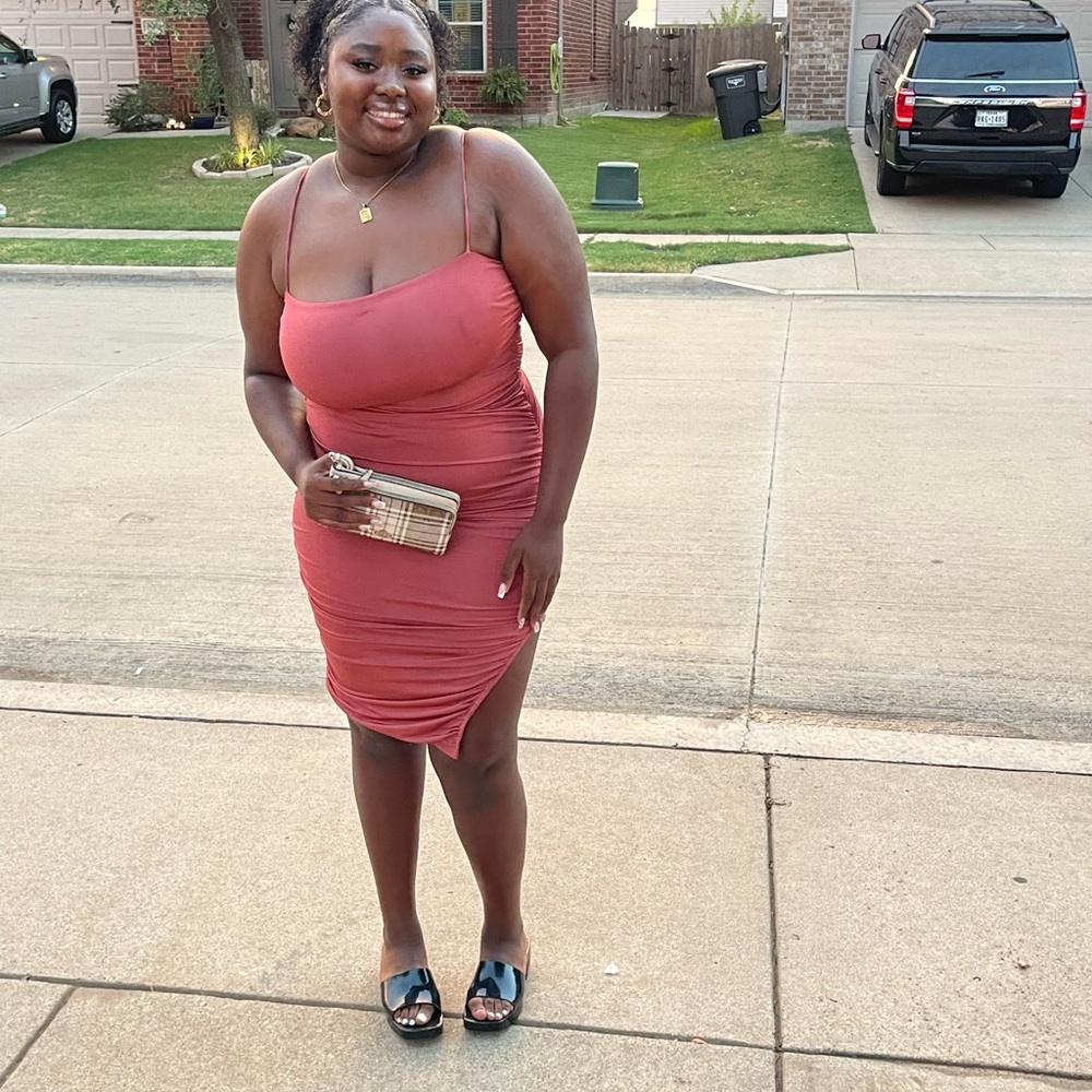 coral dress